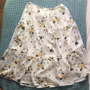 Floral midi skirt